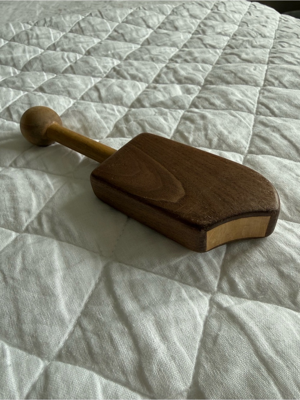 Handmade wooden rattle